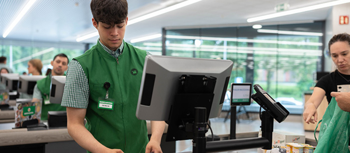 Imagen tomada en un supermercado de Mercadona