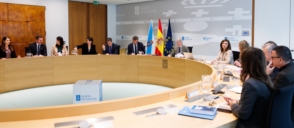 Reunión del Consejo de la Xunta de Galicia

REMITIDA / HANDOUT por DAVID CABEZÓN @ XUNTA
Fotografía remitida a medios de comunicación exclusivamente para ilustrar la noticia a la que hace referencia la imagen, y citando la procedencia de la imagen en la firma
23/2/2026