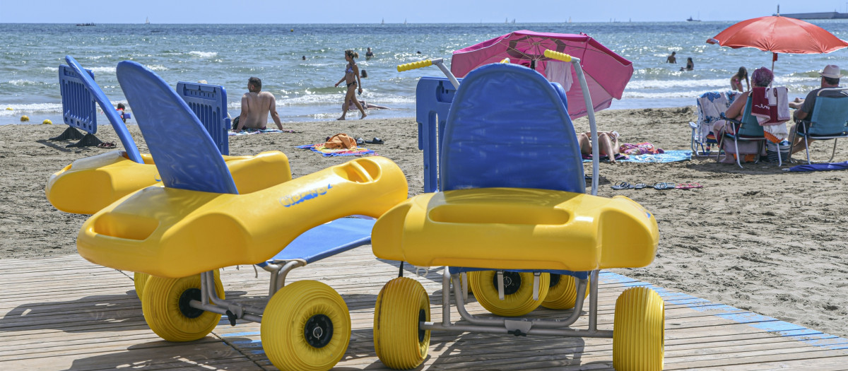 Imagen tomada en la playa del Cabanyal de Valencia