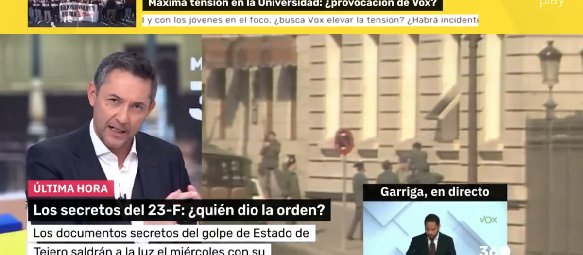 Javier Ruiz en el programa de  Mañaneros