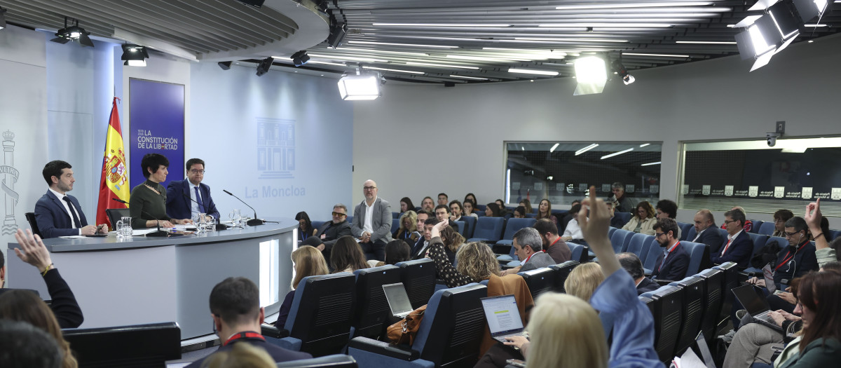 La rueda de prensa de este martes en la Moncloa