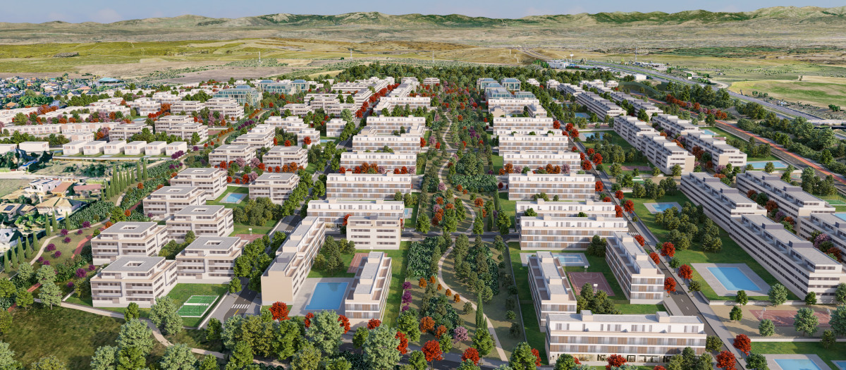 El nuevo barrio de Retamar de la Huerta en Madrid