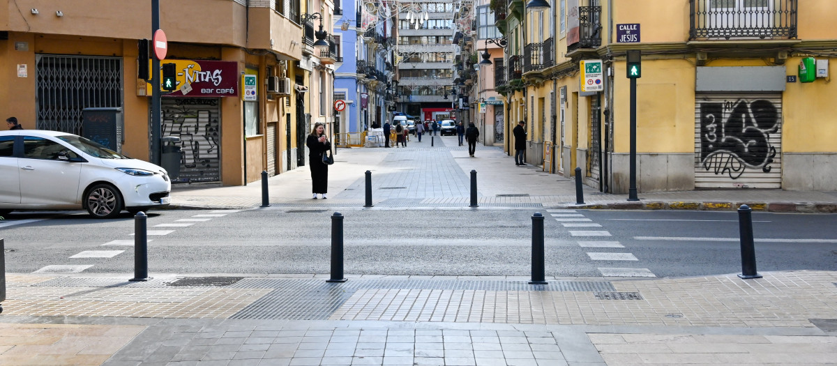Imagen de la calle Pare Jofré del barrio de La Roqueta de Valencia.