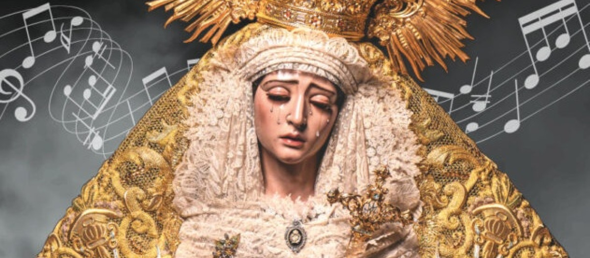 Cartel del concierto dedicado a María Santísima de la Esperanza del Valle en su XXV aniversario