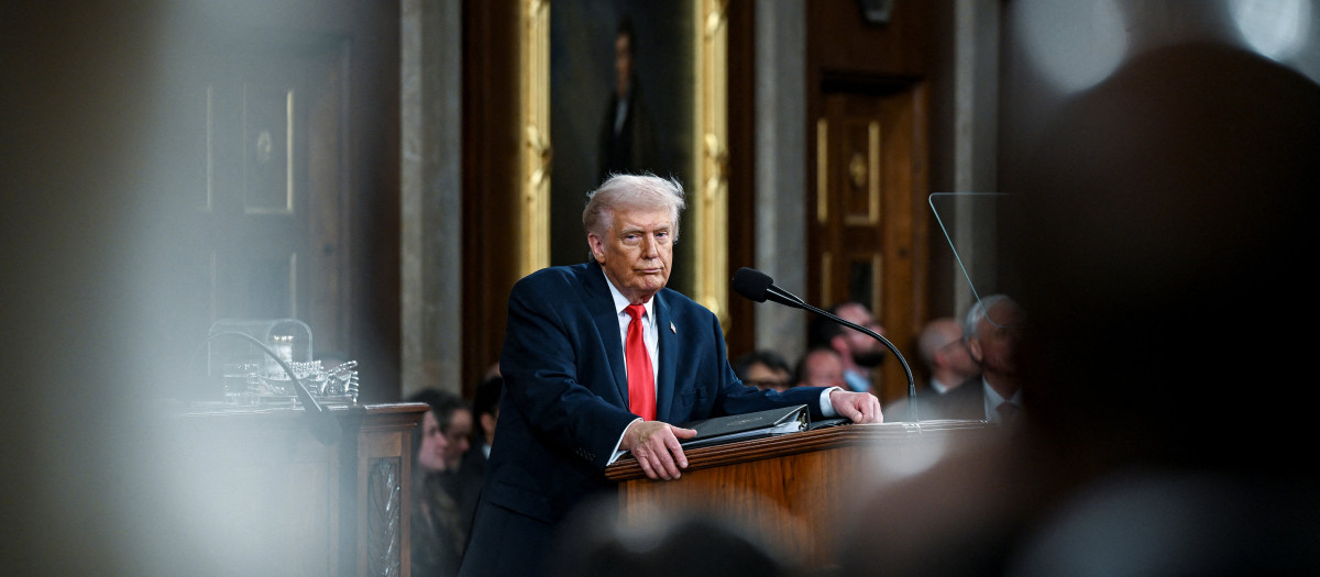 El presidente de Estados Unidos, Donald Trump, pronuncia su primer discurso sobre el Estado de la Unión
