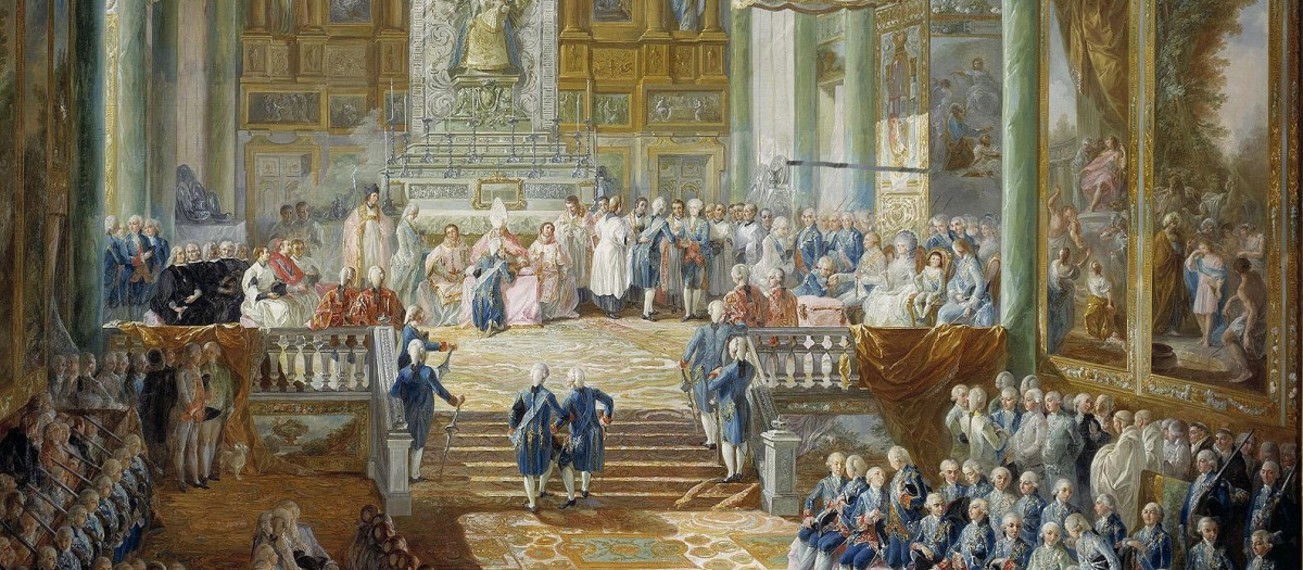 Juramento del futuro Fernando VII como príncipe de Asturias, por Luis Paret y Alcázar