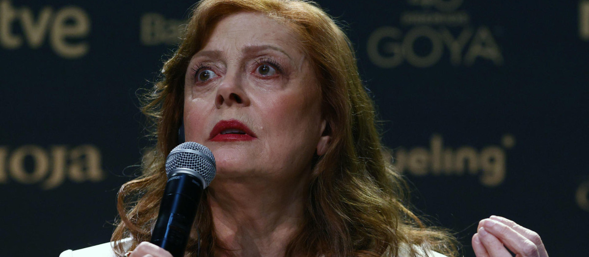 Susan Sarandon, en su encuentro con los medios en la víspera de los Goya