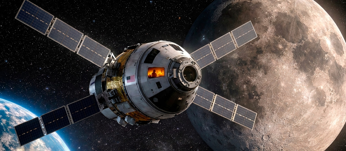 Ilustración de la misión Artemis II de la NASA