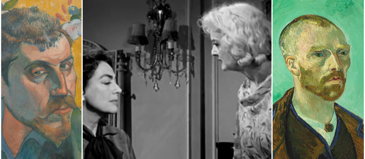 Bette Davis y Jean Crawford y autorretratos de Gauguin y van Gogh regalados mutuamente