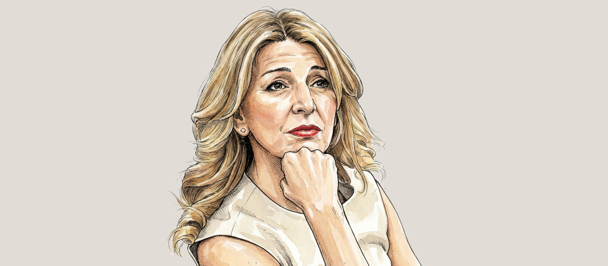 Ilustración de la vicepresidenta segunda y ministra de Trabajo y Economía Social, Yolanda Díaz