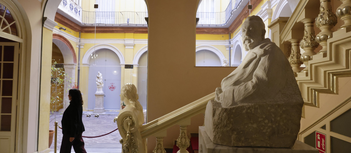 Imagen de un busto de Sorolla en el Museo de la Ciudad de Valencia