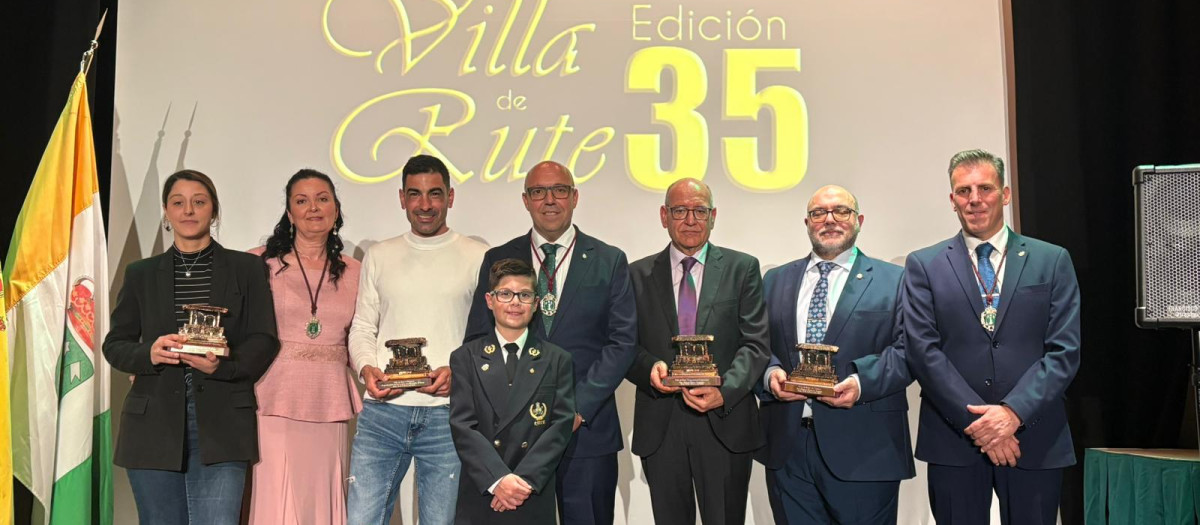 Galardonados en la 35 edición de los Premios Villa de Rute
