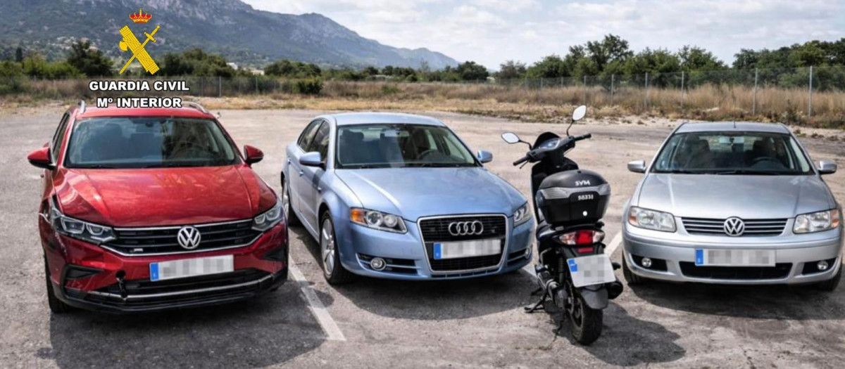 Algunos de los vehículos robados que utilizaban