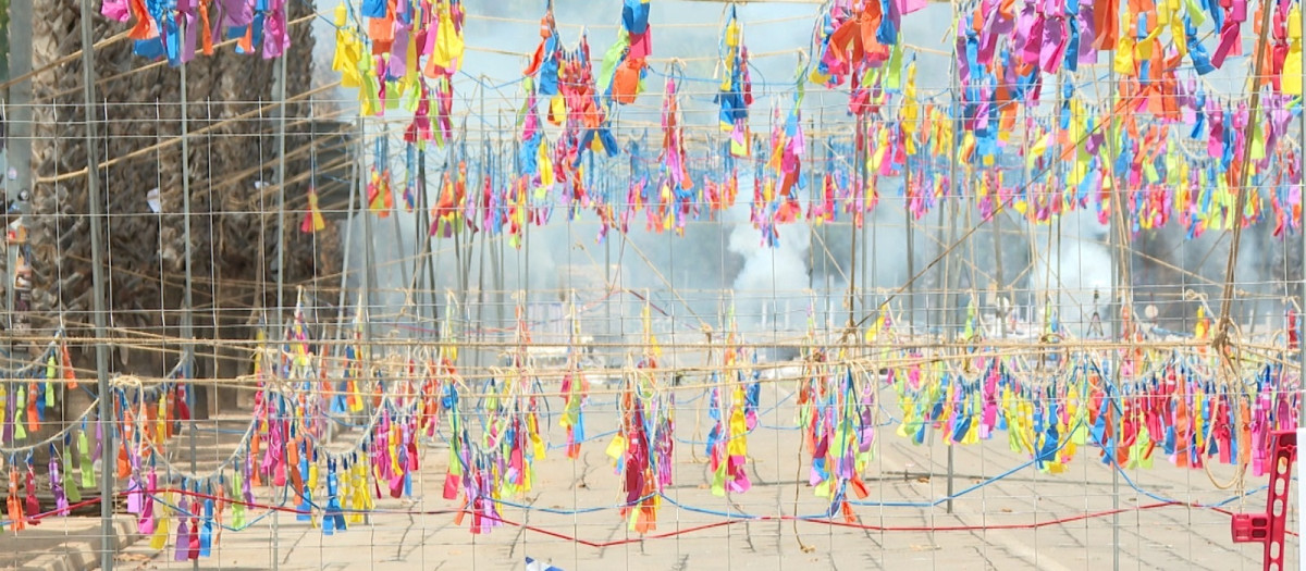 Imagen del montaje de una mascletà