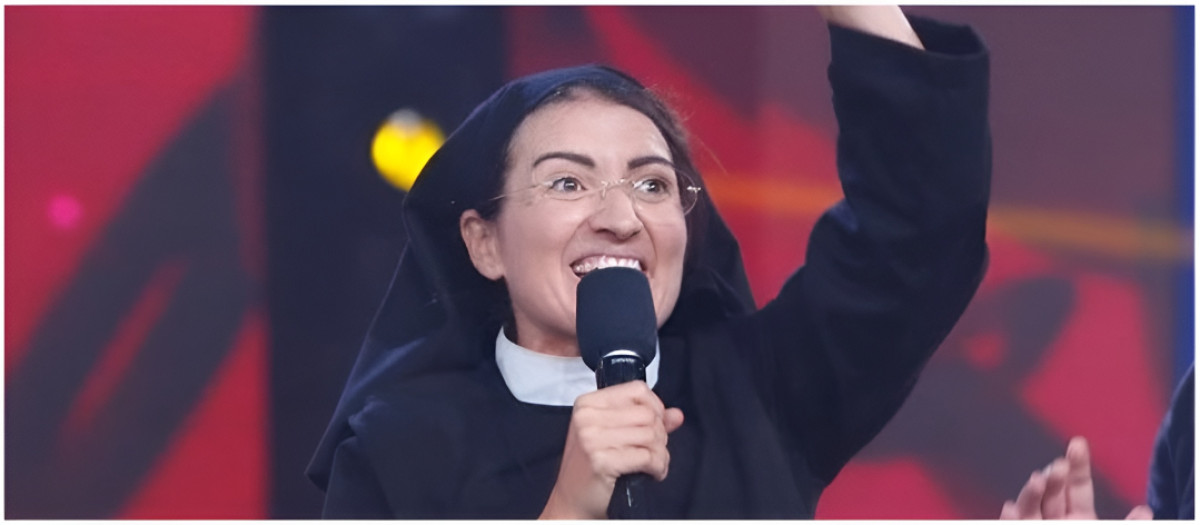 Silvia Abril donde imitó a Sor Cristina en Tu cara me suena