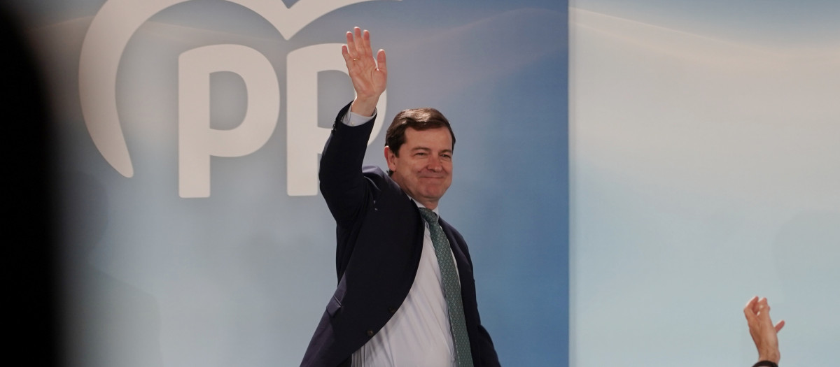 El candidato del PP de Castilla y León a la reelección como presidente de la Junta, Alfonso Fernández Mañueco