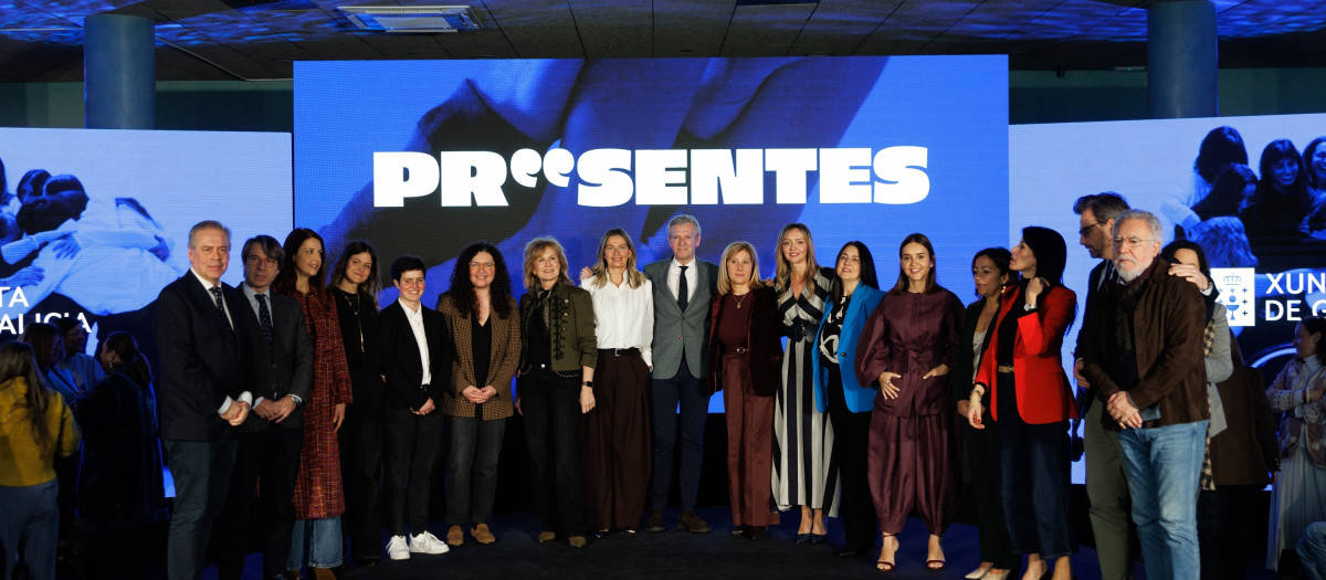 O presidente da Xunta, Alfonso Rueda, acompañado por varios membros do Goberno galego, preside o Acto Institucional con motivo da celebración do 8 de marzo, Día Internacional da Muller. Palexco (A Coruña), 07/03/26.