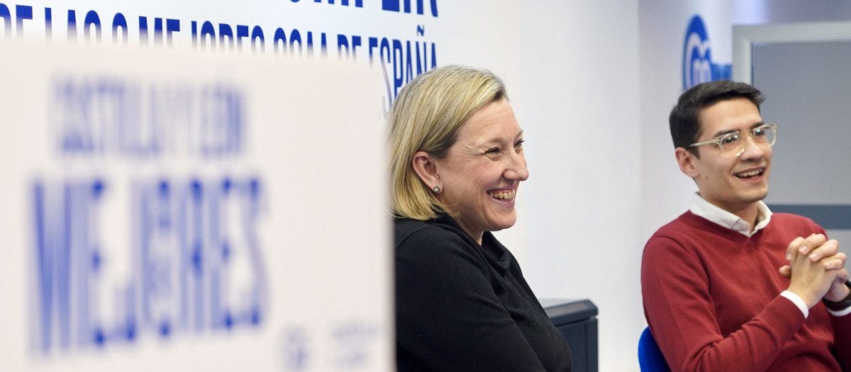 La directora de la campaña electoral del PP de Castilla y León, Isabel Blanco, última vicepresidenta de la Junta y consejera de Familia