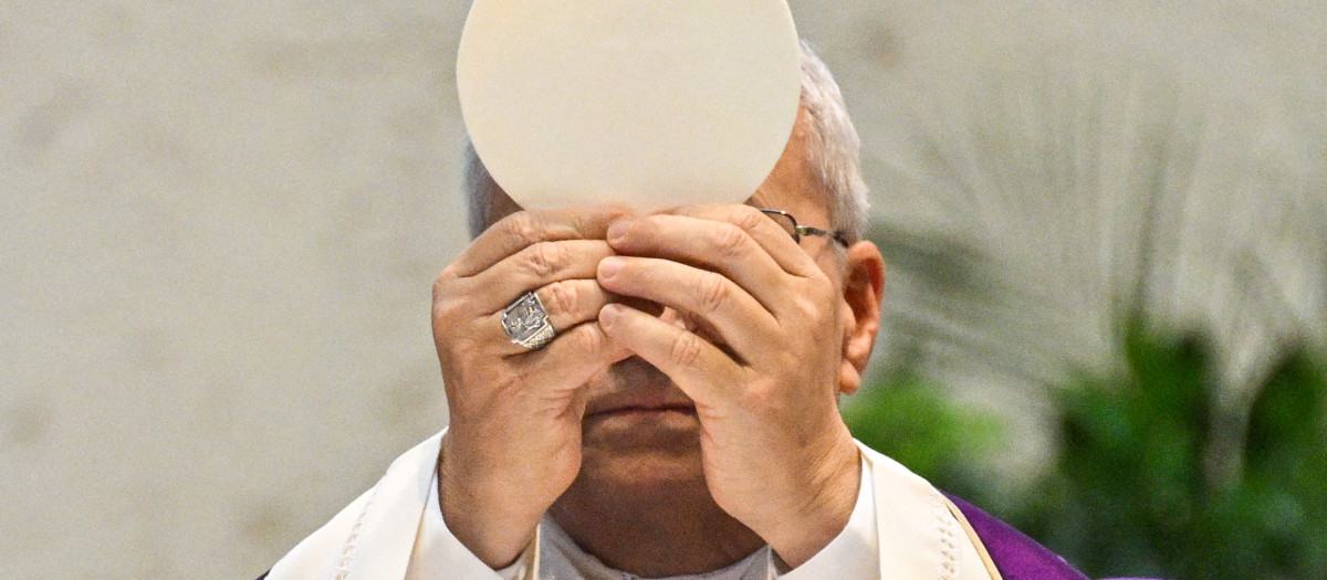 El Papa León XIV durante la celebración de la Santa Misa