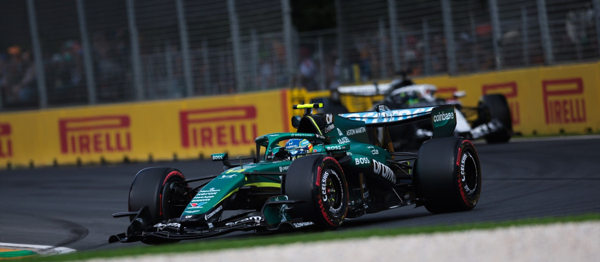 Fernando Alonso, en acción durante el GP de Australia