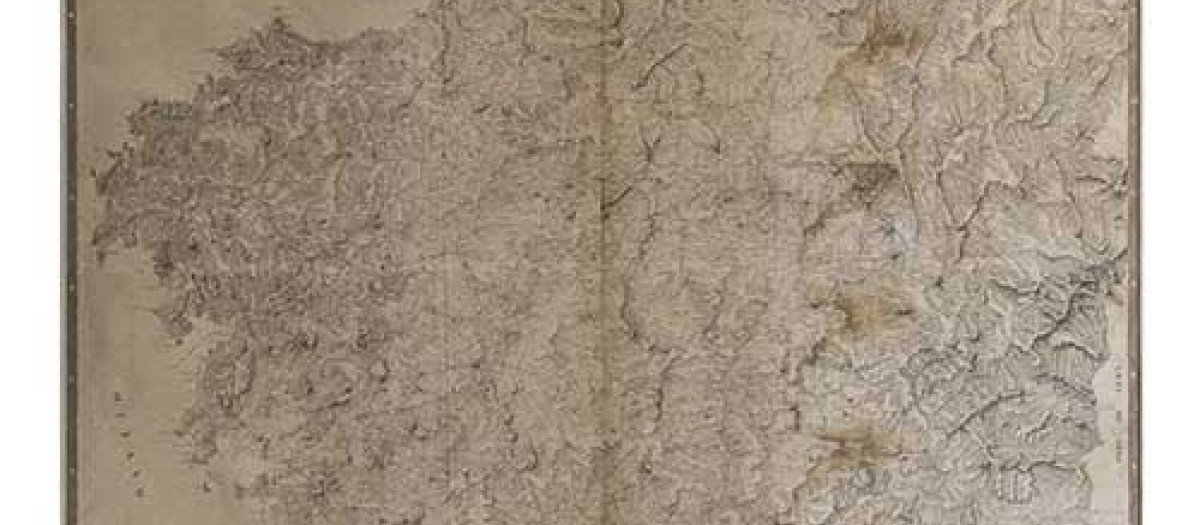 Uno de los ejemplares del mapa de Galicia de Domingo Fontán