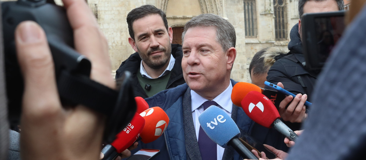 El presidente de Castilla-La Mancha, Emiliano García Page, este martes, en Palencia