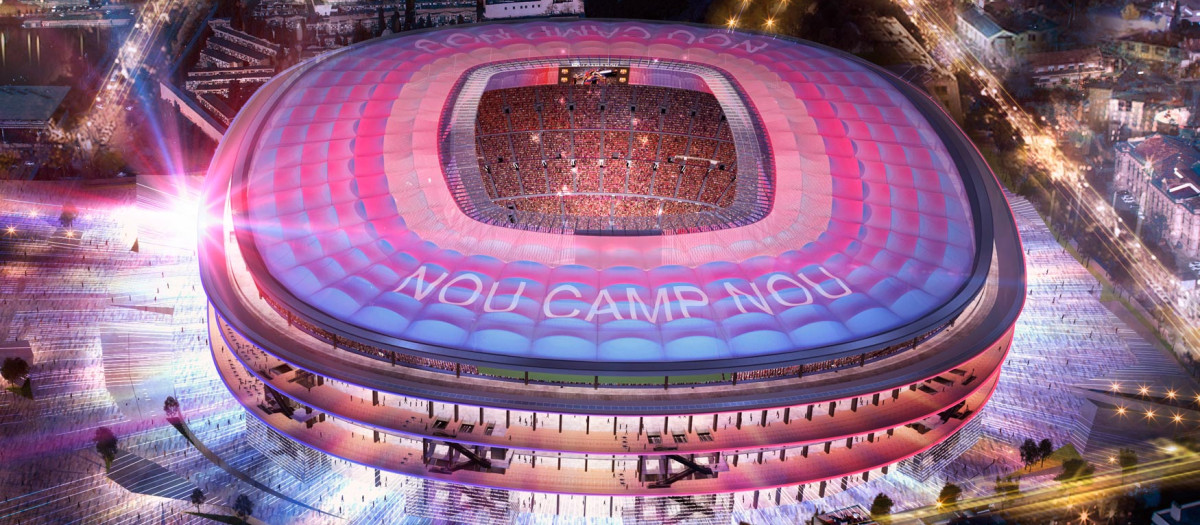 Recreación del Camp Nou cuando finalicen las obras