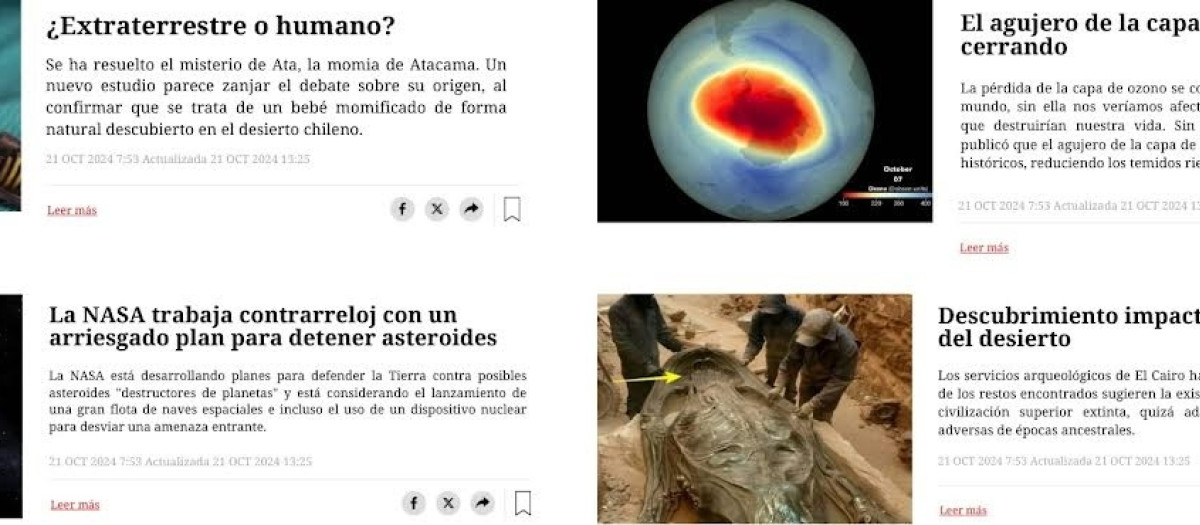 Noticias científicas en redes