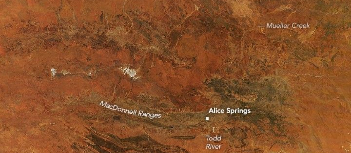 Región australiana a menudo llamada el " Centro Rojo " por el tono rojizo de su paisaje desértico