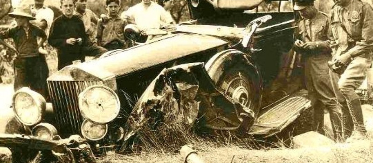 El Rolls Royce que conducía Alexis Mdivani en el fatídico accidente