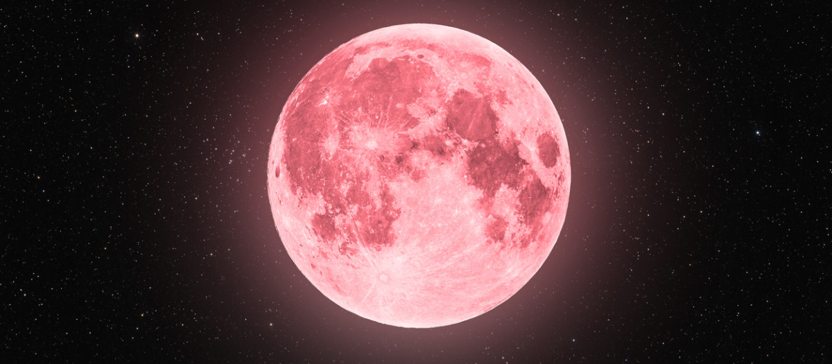 Imagen de la Luna Rosa de abril