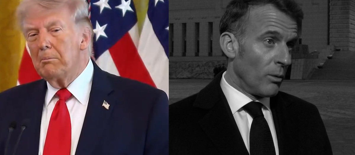 Montaje de Trump y Macrón