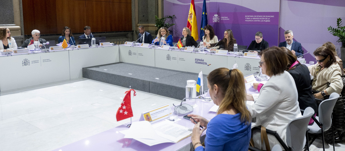 (Foto de ARCHIVO)
Vista general de la Conferencia Sectorial de Igualdad presidida por la ministra de Igualdad, en la sede del Ministerio, a 29 de abril de 2024, en Madrid (España). Durante la reunión con las Comunidades Autónomas, Ceuta y Melilla, se concreta el reparto de fondos para la lucha contra la violencia de género. Desde que comenzó 2024, diez mujeres han sido asesinadas por sus parejas o exparejas.

Alberto Ortega / Europa Press
29 ABRIL 2024;ANA REDONDO;CONFERENCIA SECTORIAL;IGUALDAD
29/4/2024