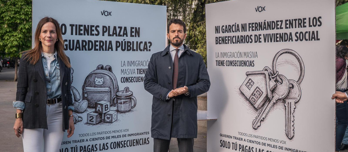 Isabel Pérez Moñino y Carlos Hernández Quero presentan la campaña 'La inmigración masiva tiene consecuencias'