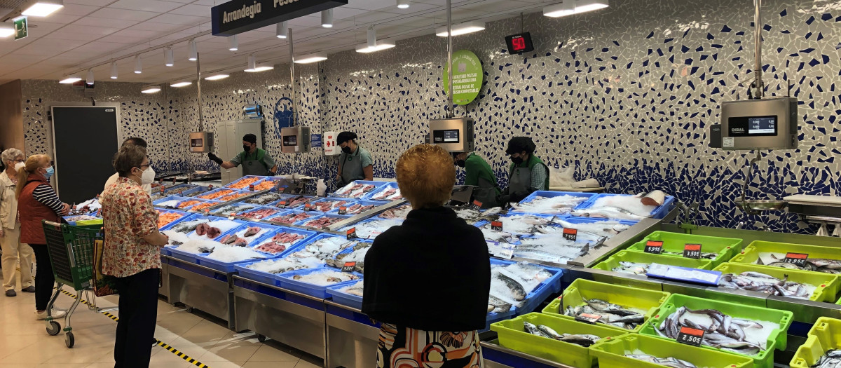 Imagen tomada en un supermercado de Mercadona