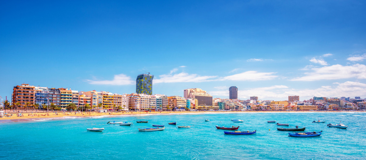 Playa de Las Canteras en Las Palmas de Gran Canaria