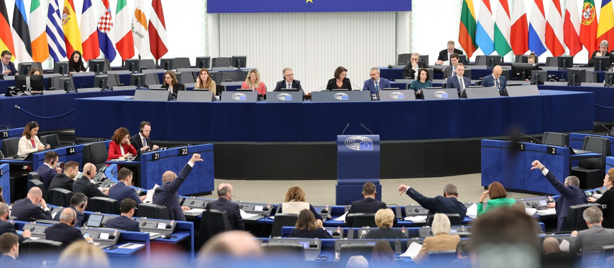 Sesión plenaria del Parlamento Europeo en Estrasburgo (Francia)