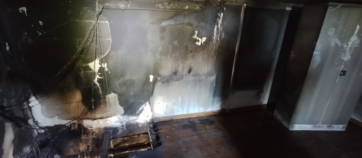 Imagen de las consecuencias del incendio