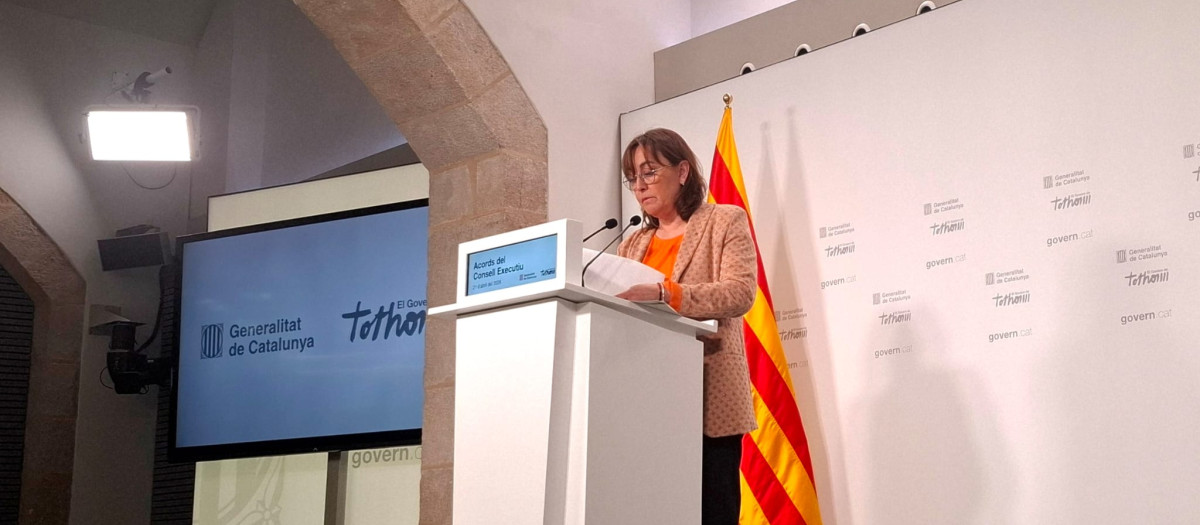 La portavoz del gobierno de la Generalitat, Sílvia Paneque, este martes