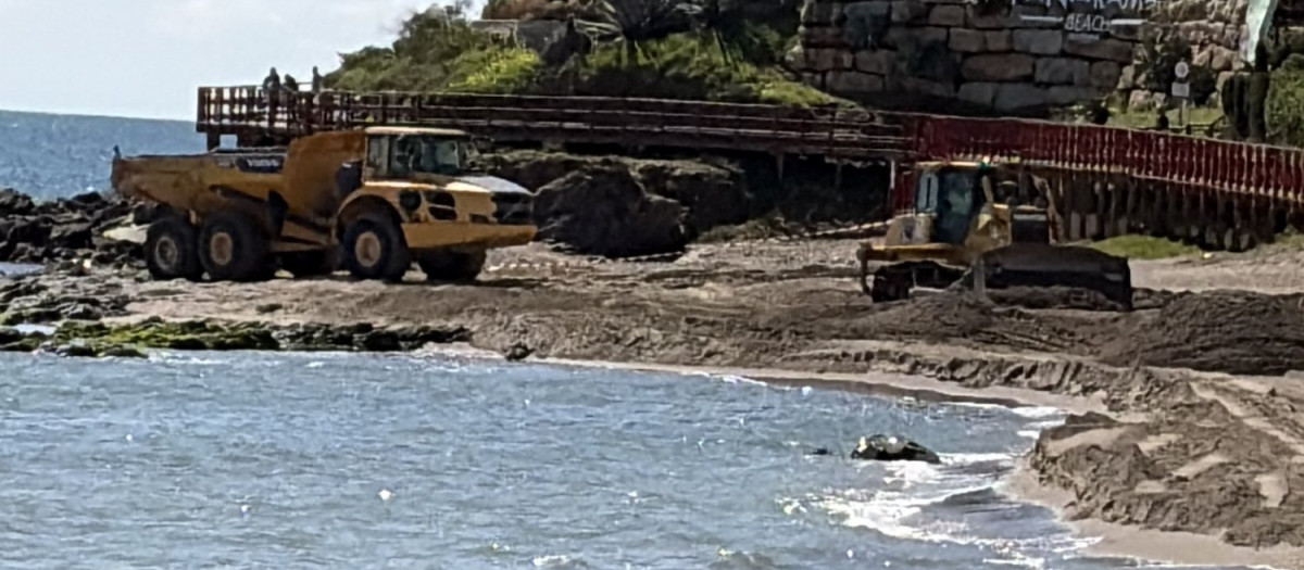Daños producidos en las playas de Mijas por las últimas danas