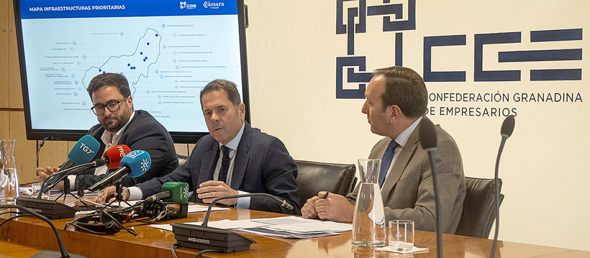 Presentación del informe por la Confederación Granadina de Empresarios y Cámara Granada
