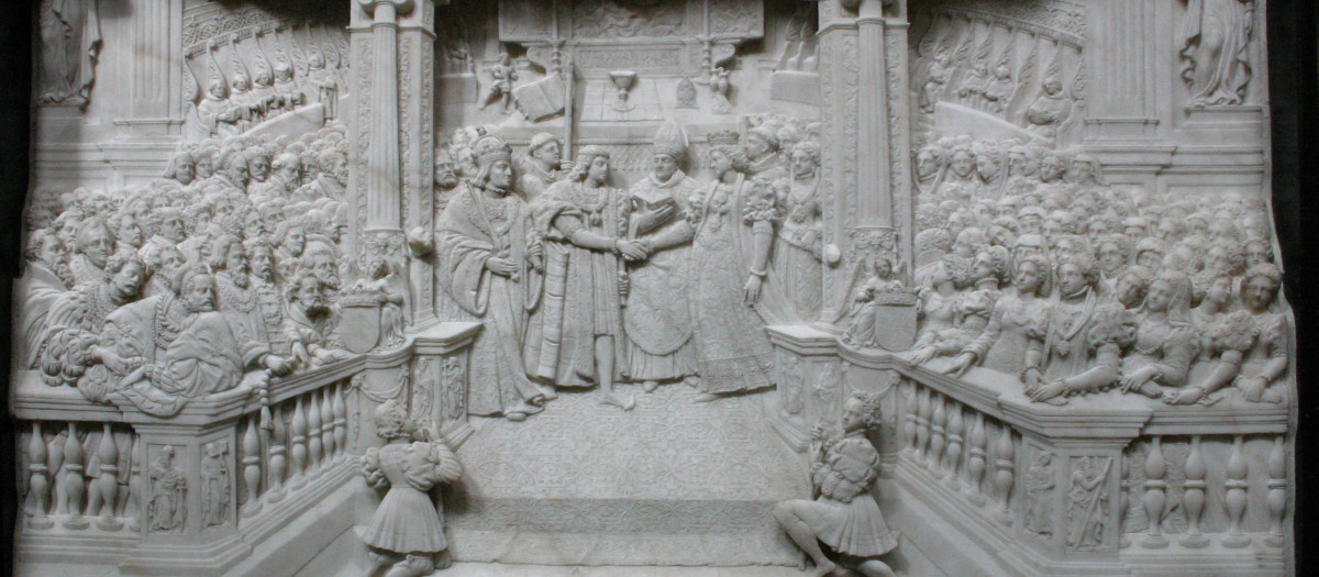 La boda de Juana I de Castilla, conocida como "la Loca", con Felipe el Hermoso