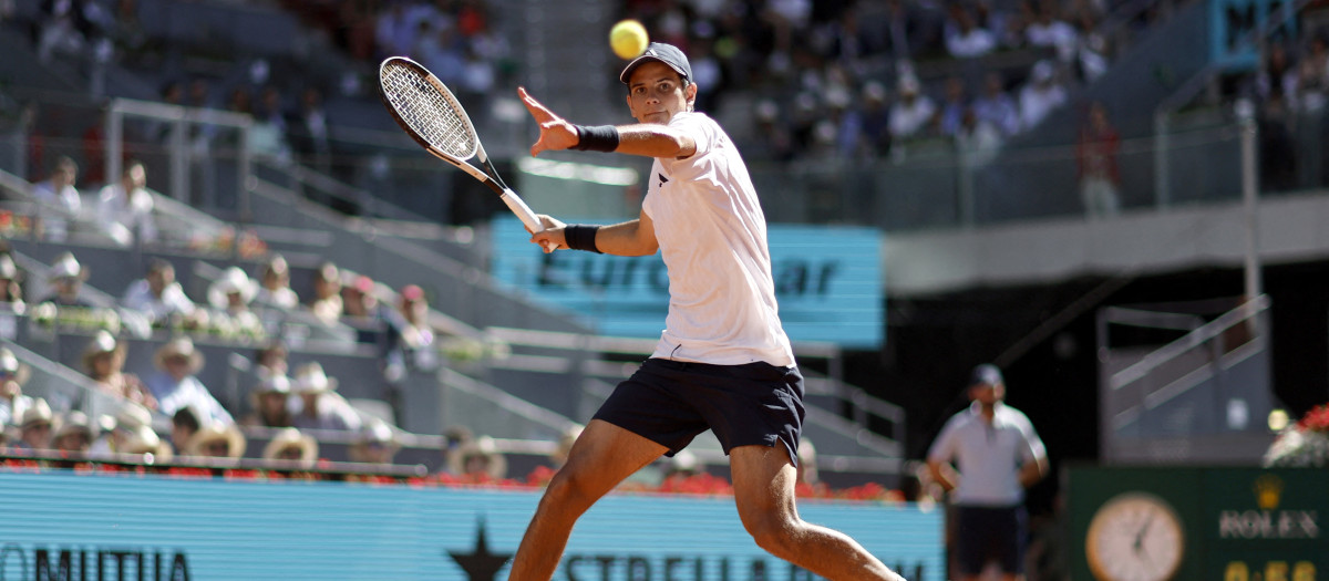 Rafa Jódar, en los octavos de final del Mutua Madrid Open
