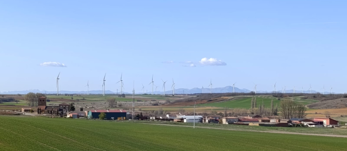 Vista general de San Martín de la Cueza, perteneciente a la localidad leonesa de Sahagún