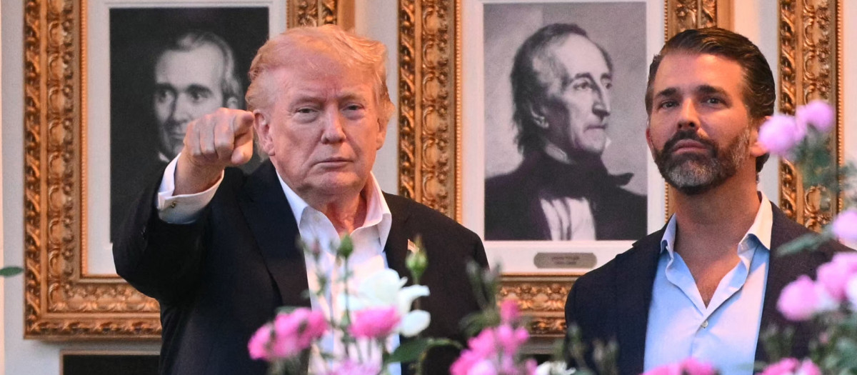 El presidente estadounidense Donald Trump y Donald Trump Jr.