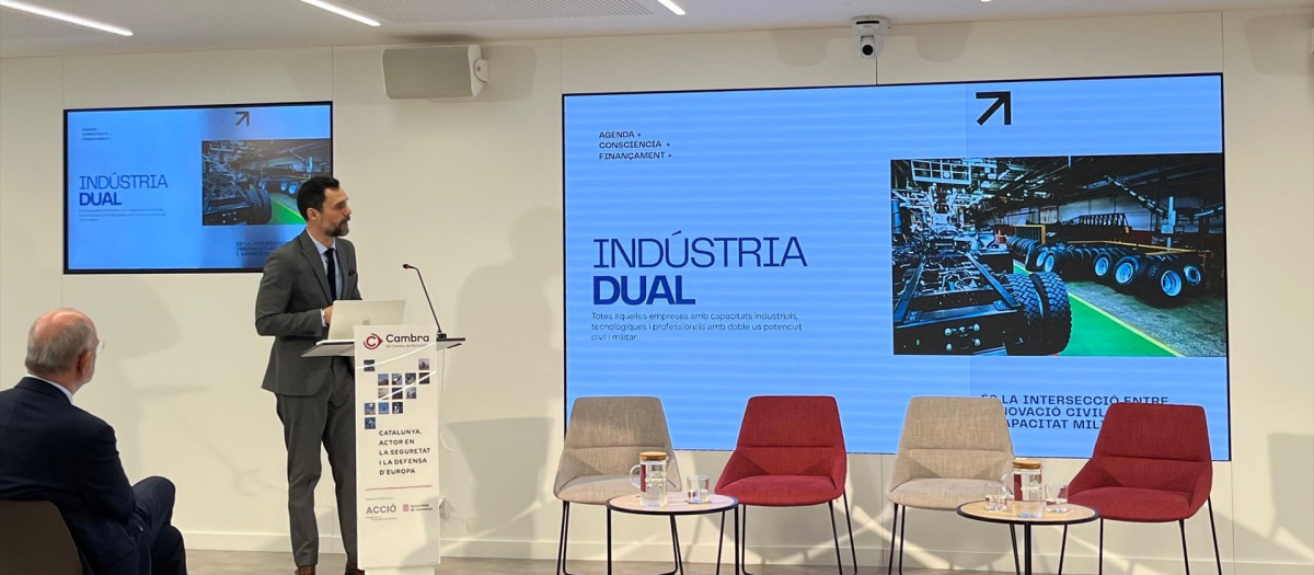 Roger Torrent, durante la presentación del estudio