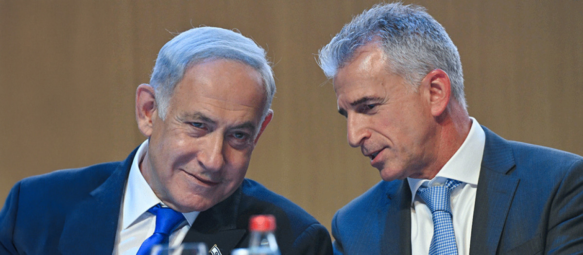 Benjamín Netanyahu y jefe del Mosad, David Dadi Barnea