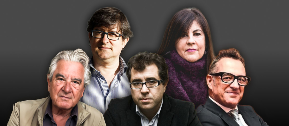 Luis Pousa, Gloria Lago, Arturo Franco Taboada, Xosé C. Caneiro y Chema Paz Gago