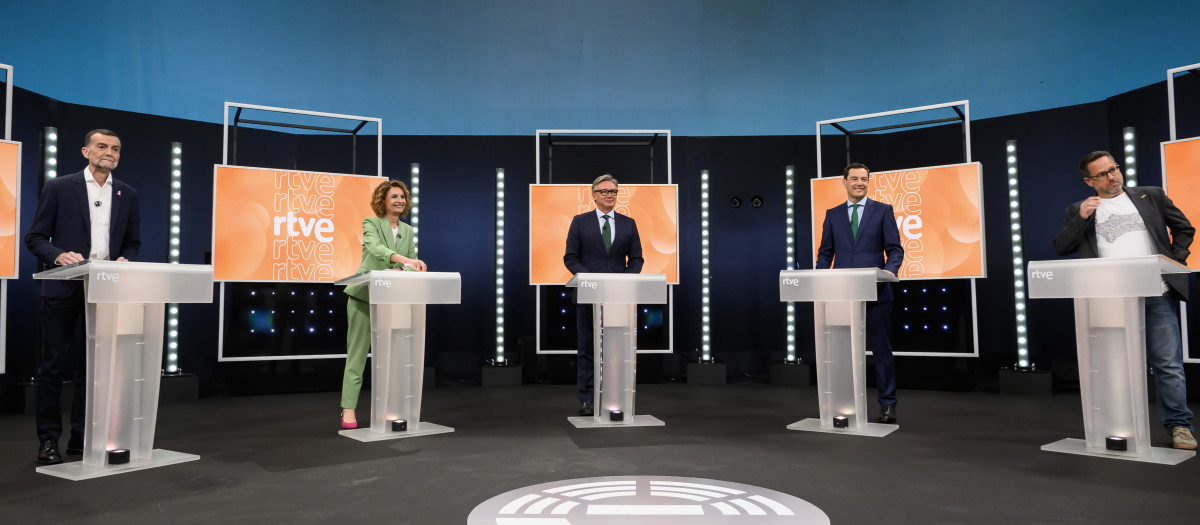 Los candidatos de los cinco partidos con representación parlamentaria