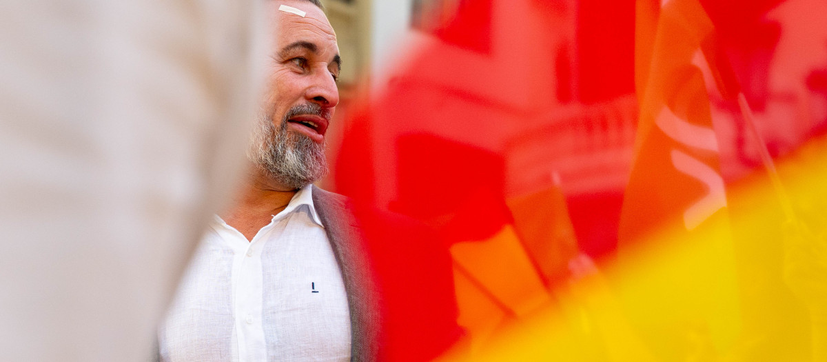 El mitin de Santiago Abascal, líder de Vox, en la plaza de las Tendillas de Córdoba
